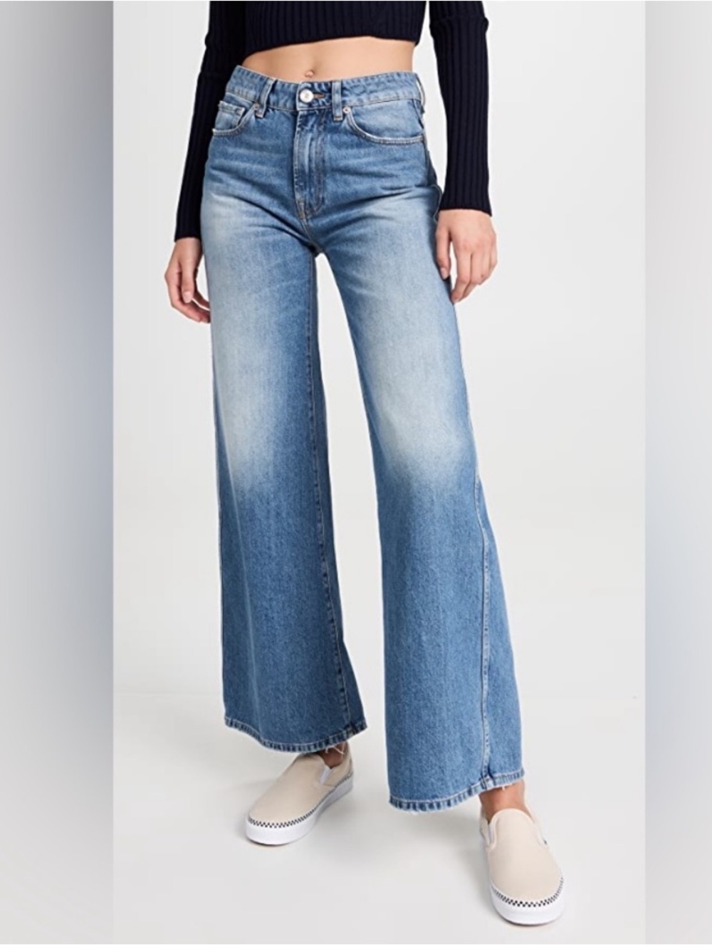 3x1 The Kat Low Rise Wide Leg Jeans Cat Claw Denim Boho Casual Women’s Size 29